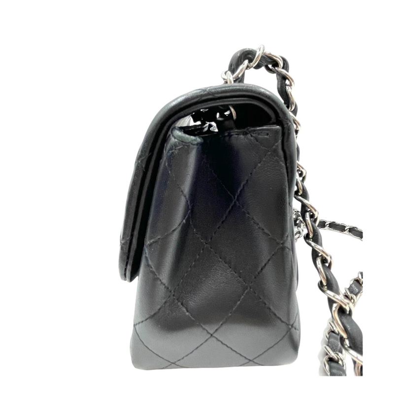 Classic Flap Square Mini Lambskin Black SHW