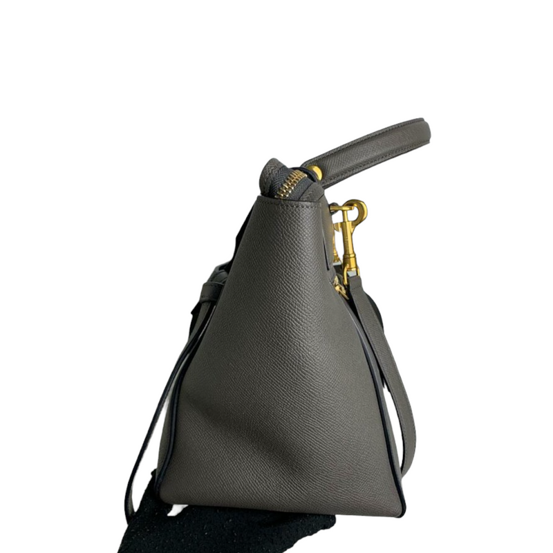 Belt Bag Mini Leather Grey GHW