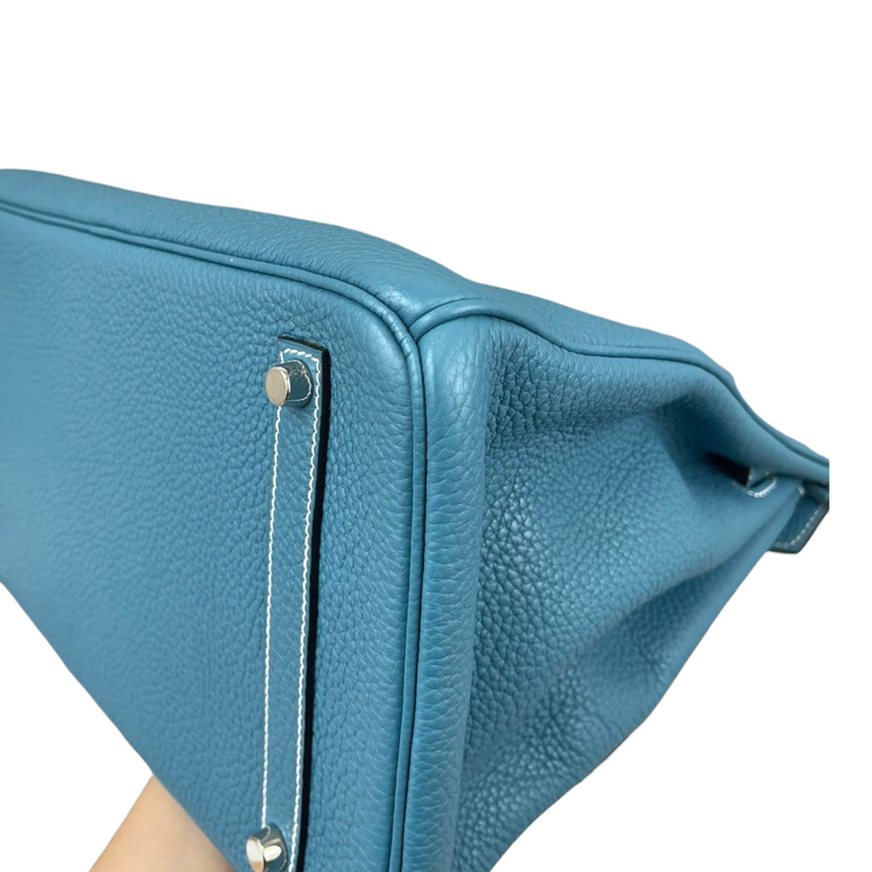 Birkin 35 Blue Jean Clemence PHW