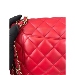 Chanel Double Flap Jumbo Lambskin Red GHW