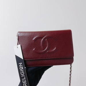 Timeless CC Wallet on Chain Burgundy