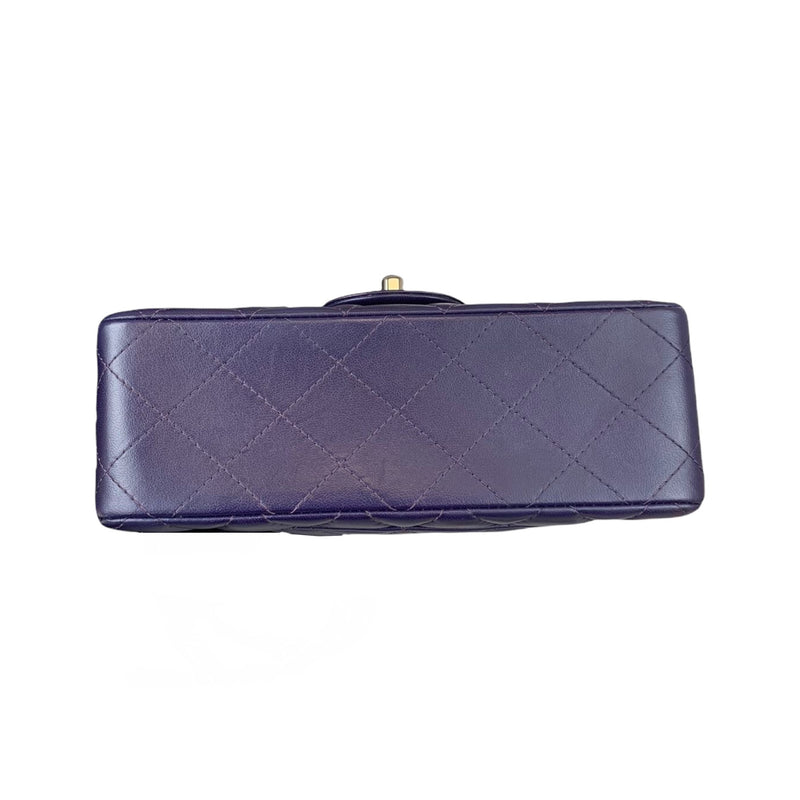 Rectangle Mini Lambskin Purple SHW