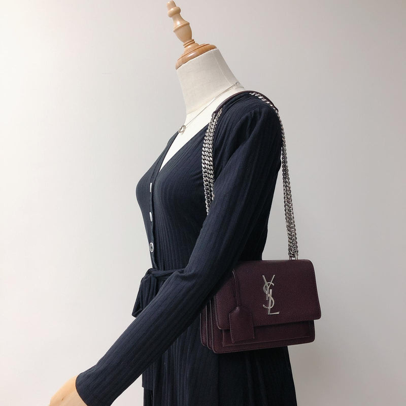 Medium Sunset Bag Burgundy