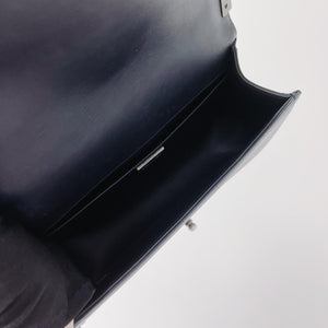 Python-Leather Old Medium Boy Navy Blue