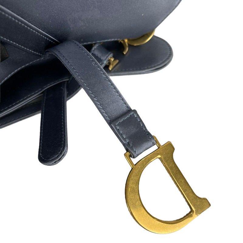 Mini Oblique Saddle Bag Satin Blue