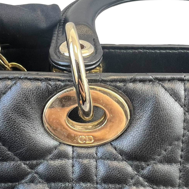 Lady Dior Medium Black GHW