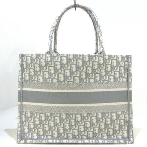 Small Gray Jacquard  Book Tote