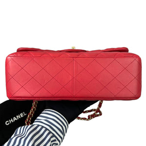 Chanel Double Flap Jumbo Lambskin Red GHW