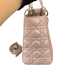 Lady Dior Medium Lambskin Light Pink GHW