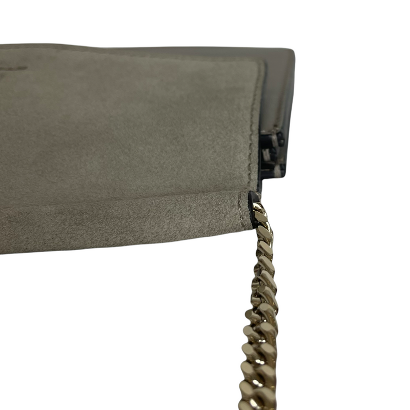 Faye Crossbody Small Leather Grey GHW