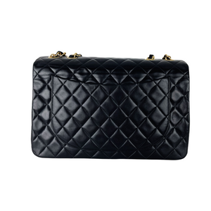 Jumbo XL Flap Lambskin Leather Black GHW