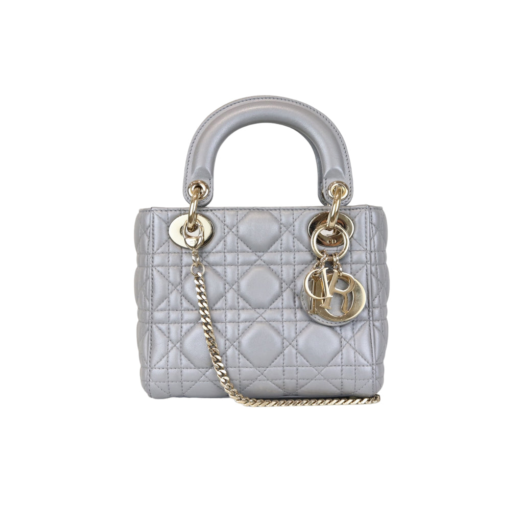 Mini Lady Dior Pearl Grey GHW