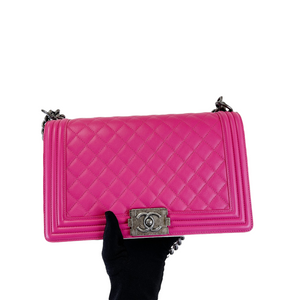 Boy Bag New Medium Lambskin Pink GHW