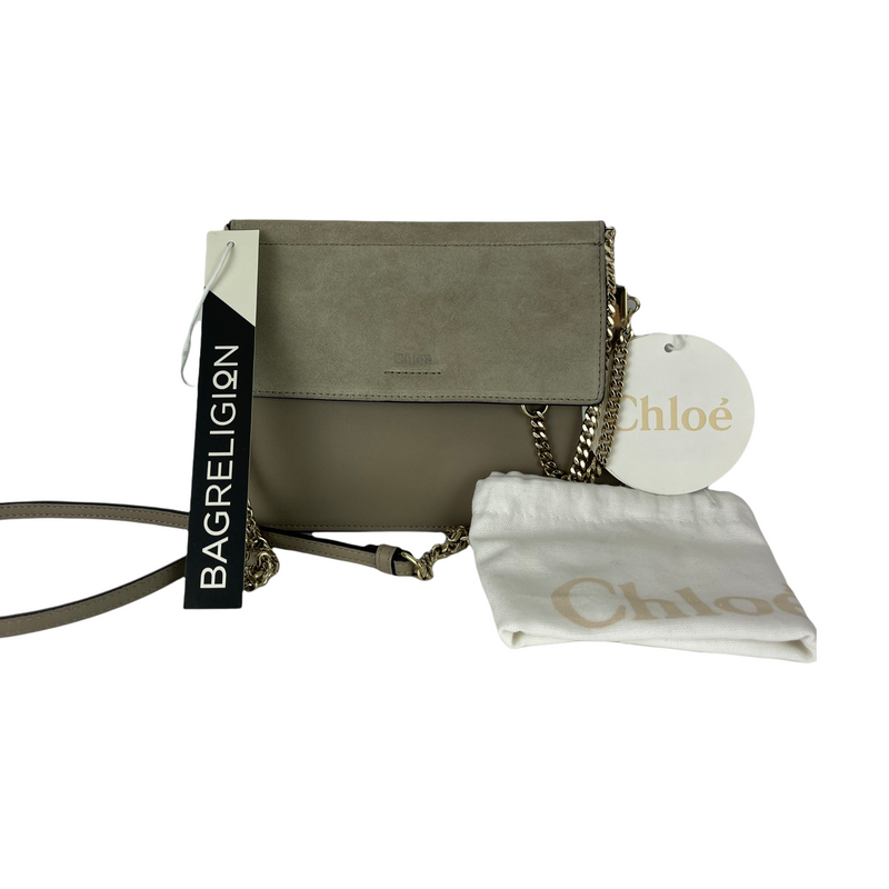 Faye Crossbody Small Leather Grey GHW