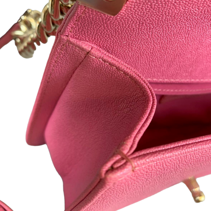 Small Le Boy Caviar Pink GHW