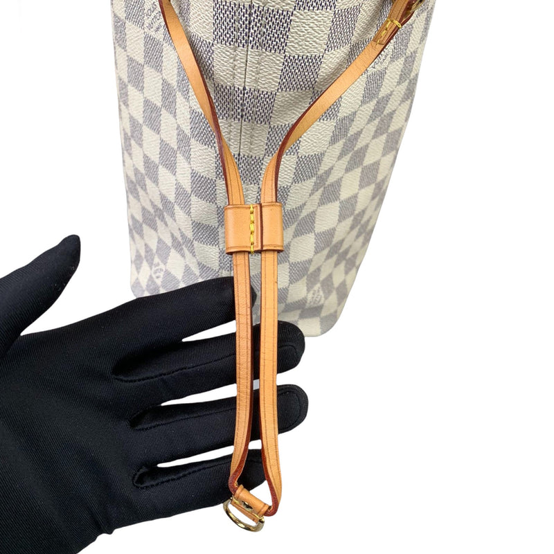 Damier Azur Neverfull MM White GHW