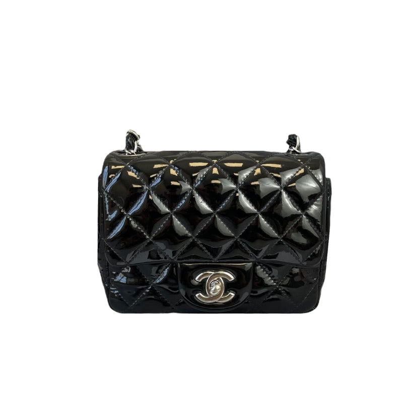 Classic Patent Mini Square Black SHW