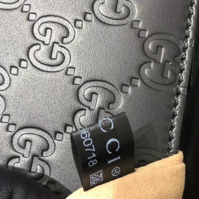 Padlock GG Embossed Medium Black GHW