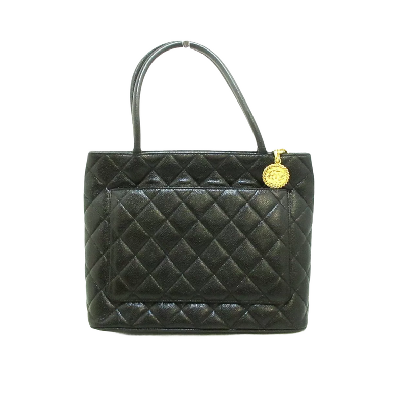 Medallion tote Caviar GHW Black