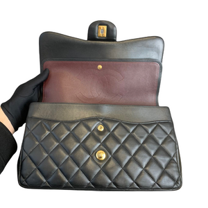 Classic Double Flap Jumbo Lambskin Black GHW