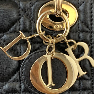 Mini Lady Dior Lambskin Black GHW