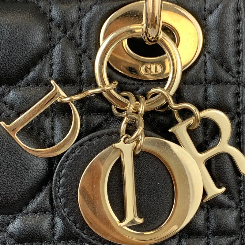 Mini Lady Dior Lambskin Black GHW