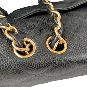Single Flap Jumbo Black Caviar GHW