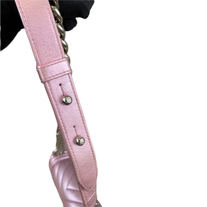 Small Boy Lambskin Iridescent Pink SHW