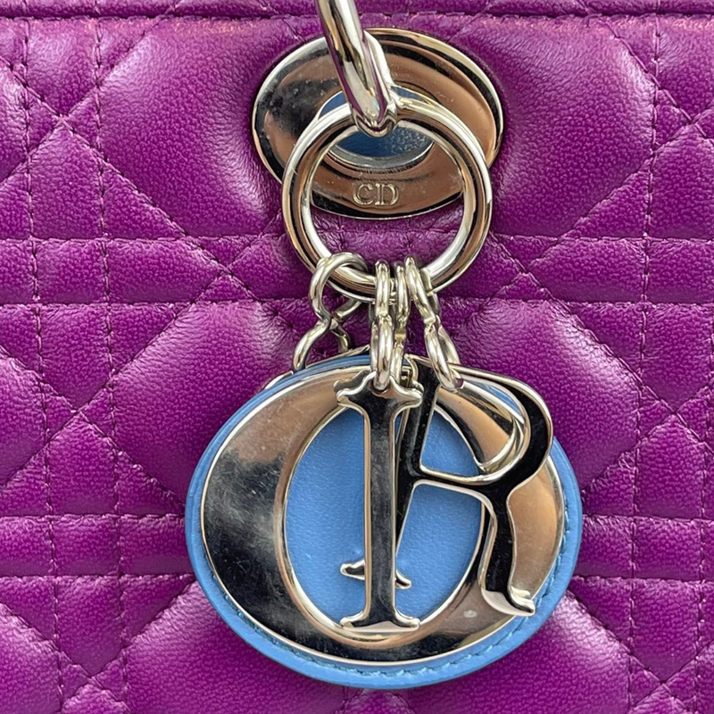 Lady Dior Large Lambskin Tri Colour SHW