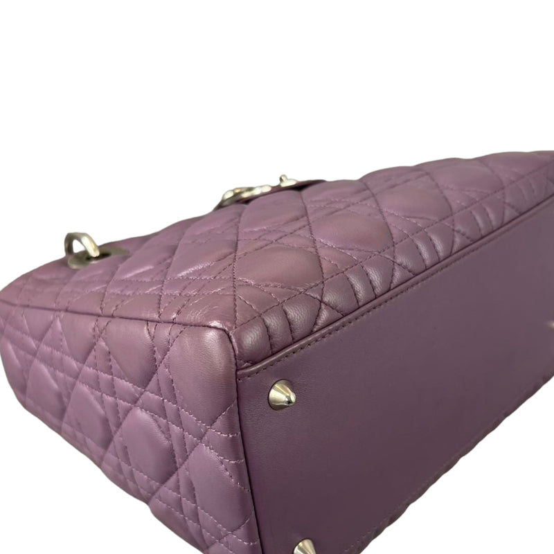 Medium Lady Dior Lambskin Purple SHW