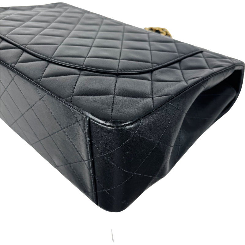 Jumbo XL Flap Lambskin Leather Black GHW