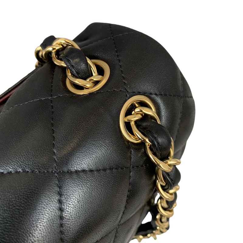 Jumbo Double Flap Lambskin Black GHW