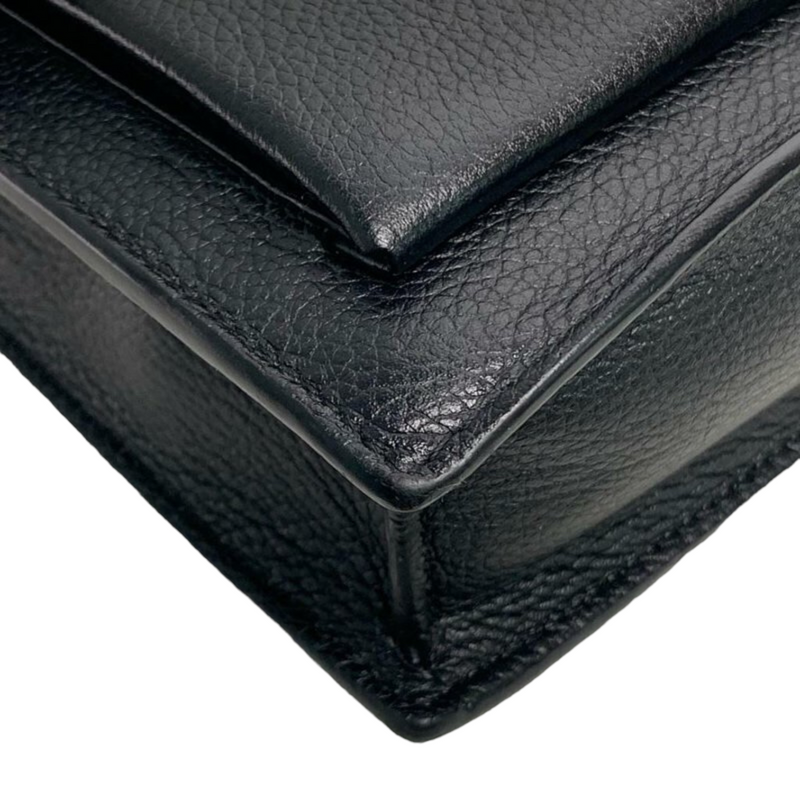 Mylockme Chain Pochette Leather Black SHW