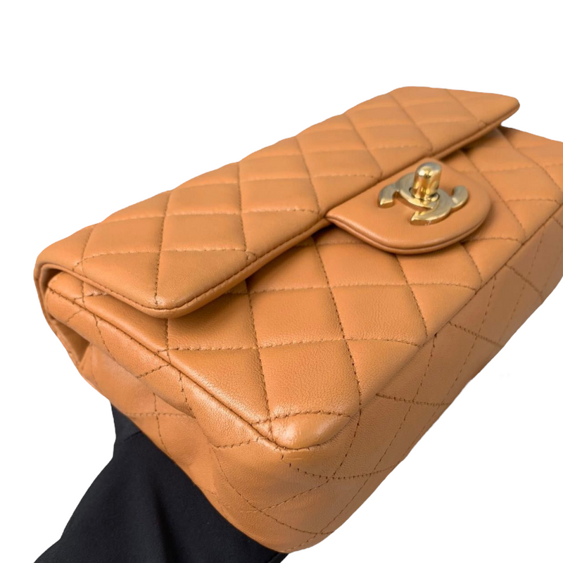 Chanel mini CF in caramel  Luxury bags, Chanel mini, Shoulder bag