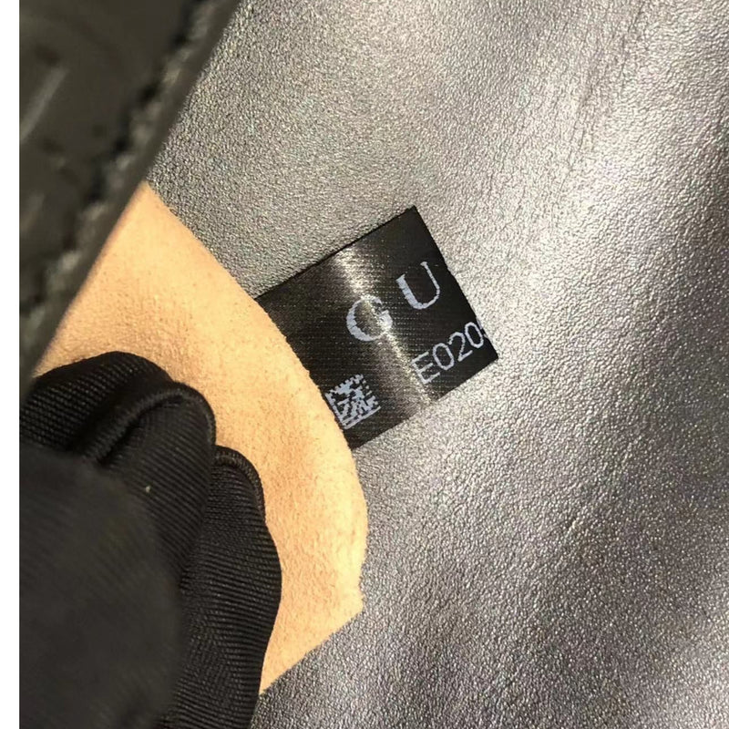 Padlock GG Embossed Medium Black GHW