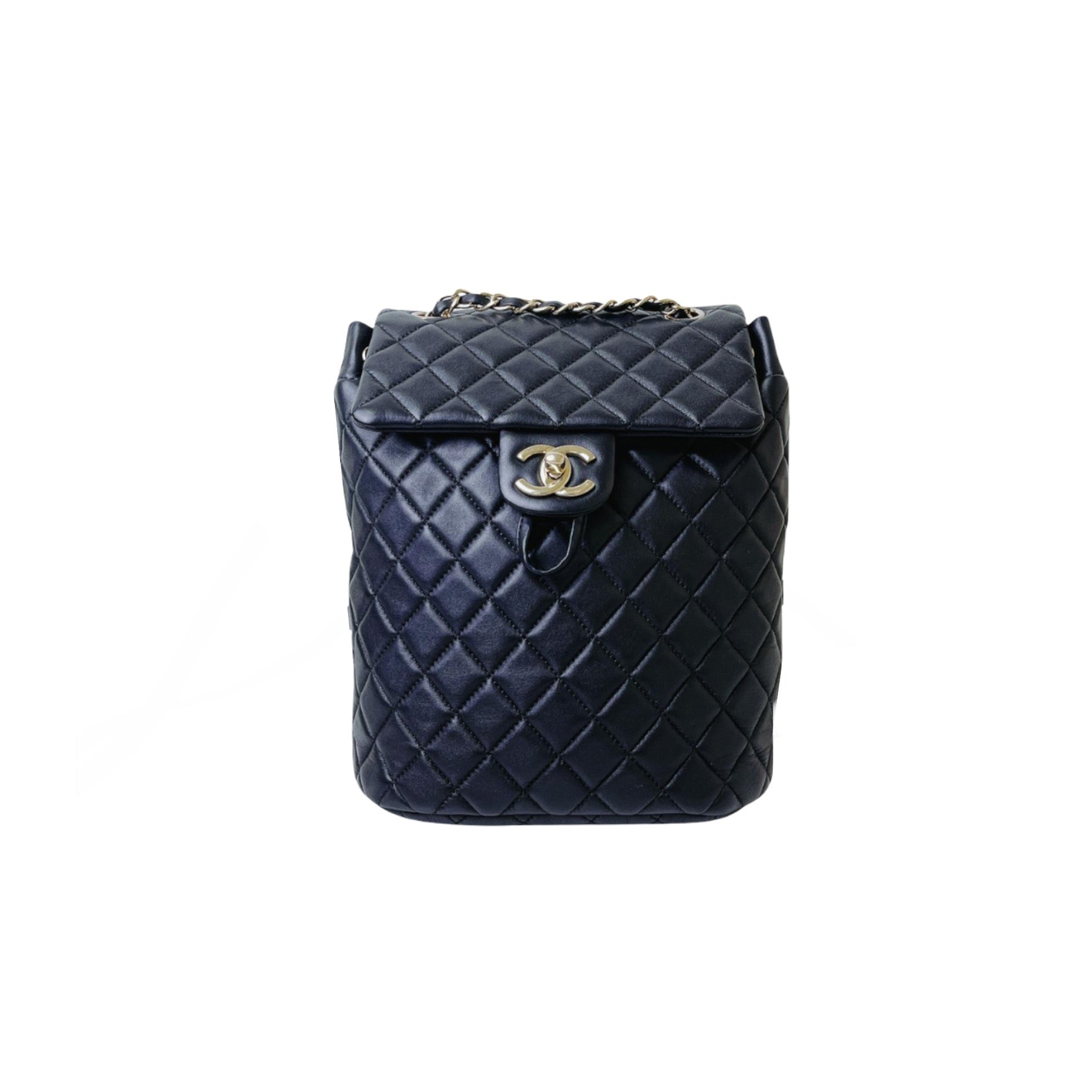 Chanel Small Blue Quilted Lambskin Urban Spirit Backpack by Ann's Fabulous Finds