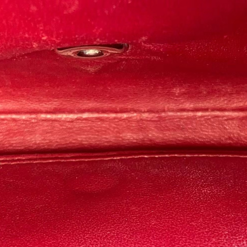 Timeless Clutch in Caviar Leather Red SHW