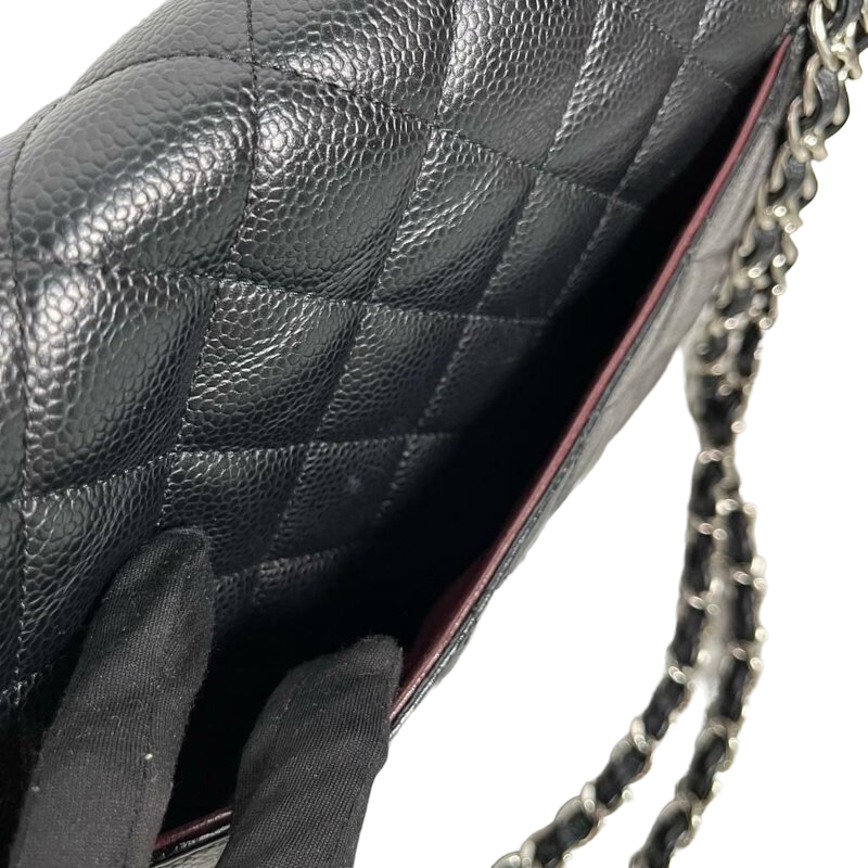 Jumbo Classic Double Flap Caviar Black GHW