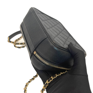 Filigree Vanity Case Caviar Small Black GHW