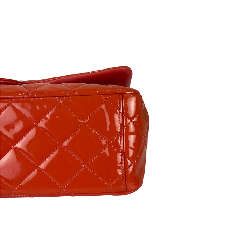 Double Flap Maxi Patent Coral SHW