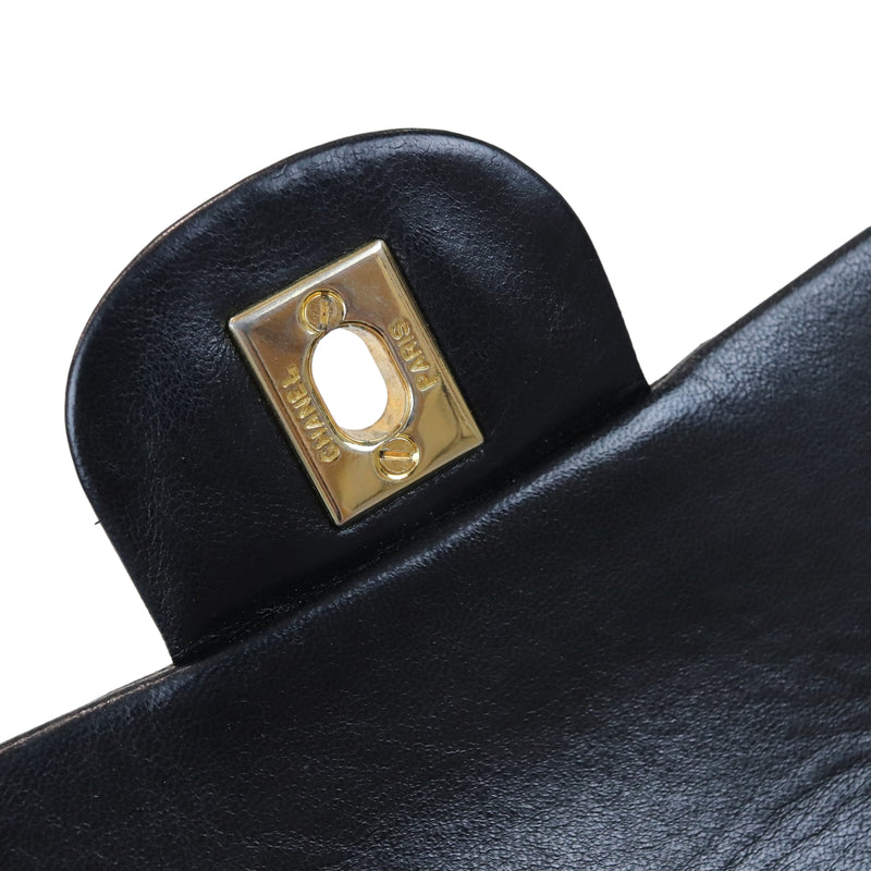 Classic Double Flap Medium Vintage Black GHW