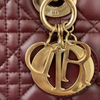 Small My Lady Dior Lucky Badges Lambskin Burgundy GHW