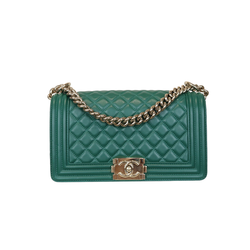 Chanel le boy green deals