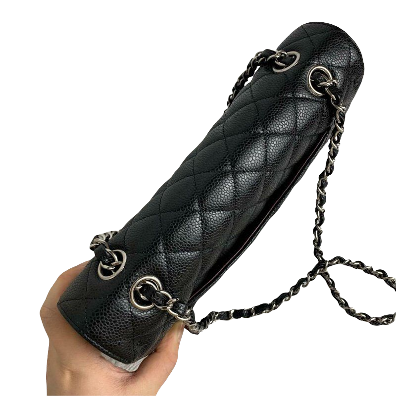 Classic Flap Caviar Medium Black SHW