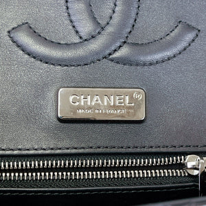 Classic Flap Medium Bag Python Black SHW
