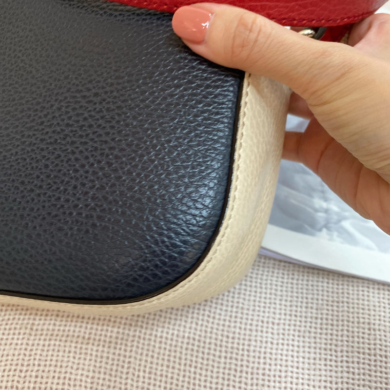 Soho Small Leather Disco Bag Tri Coloured