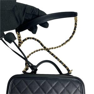 CC Filigree Medium Caviar Vanity Black GHW