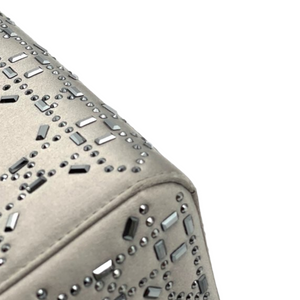 Embellished Satin Mini Lady Dior Grey SHW