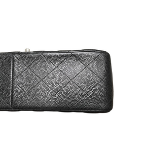 Jumbo Classic Double Flap Caviar Black SHW