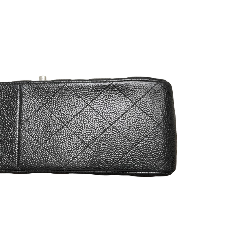 Jumbo Classic Double Flap Caviar Black SHW
